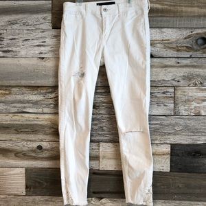 Hollister Crop white pants